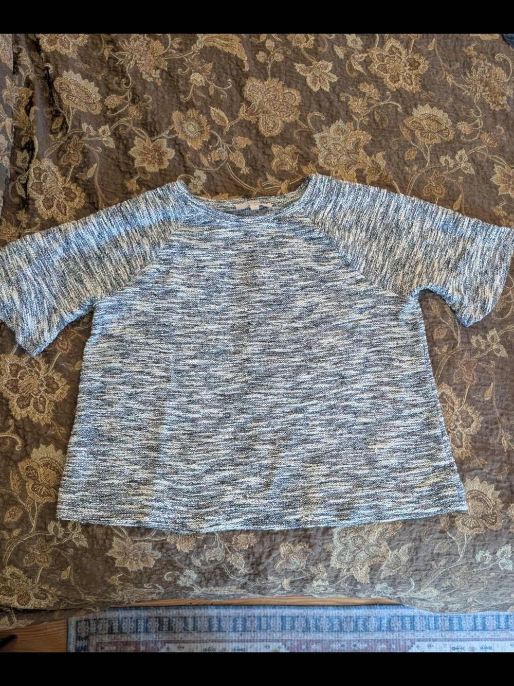 Kids Marled Short-Sleeve Knit Top